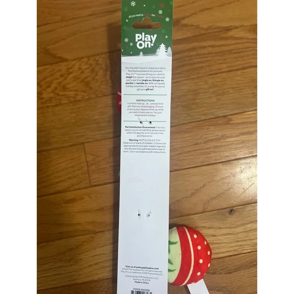Play On Christmas Ornament Cat Teaser Toy - NWT